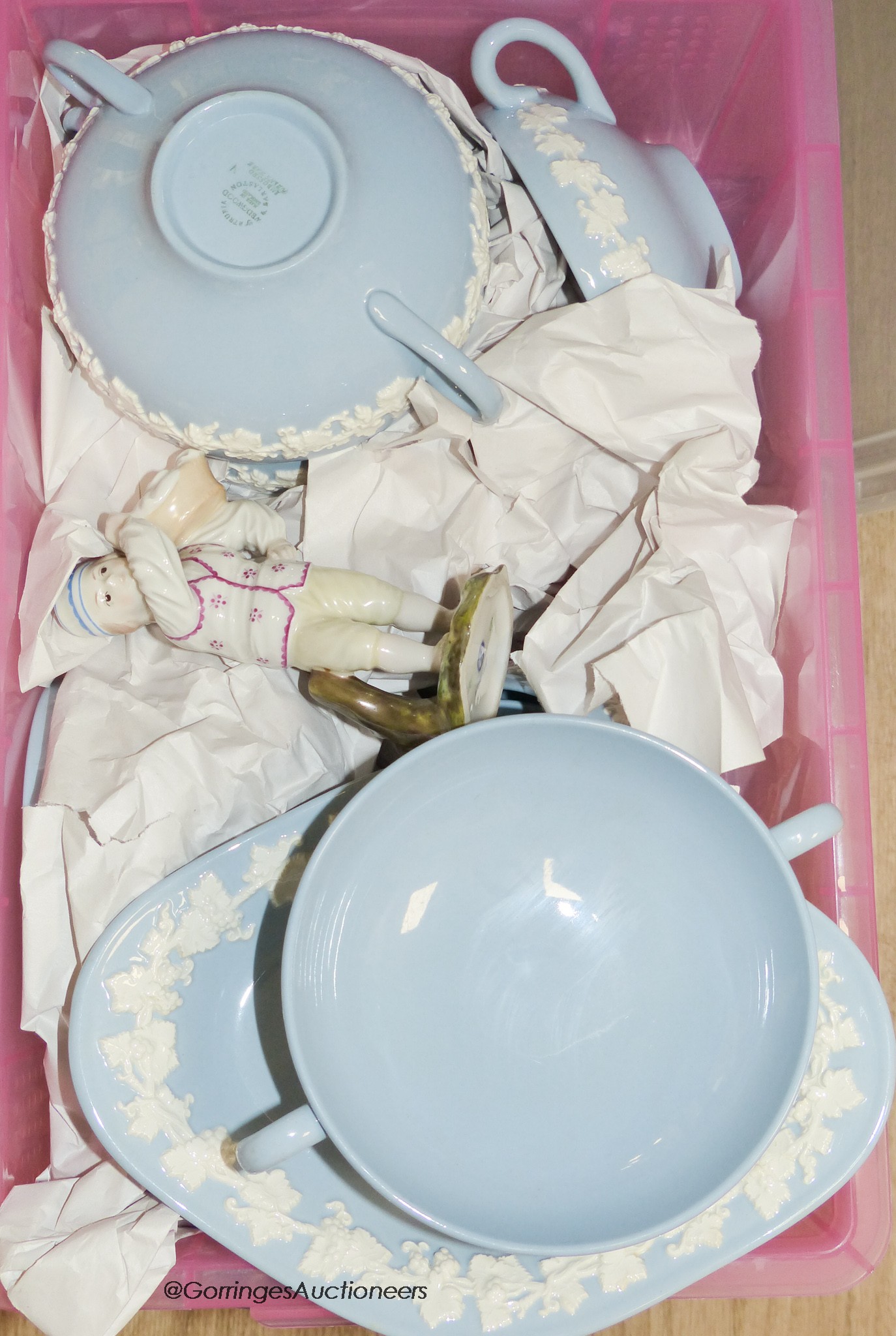 An extensive Wedgwood embossed Queensware tea and dinner service